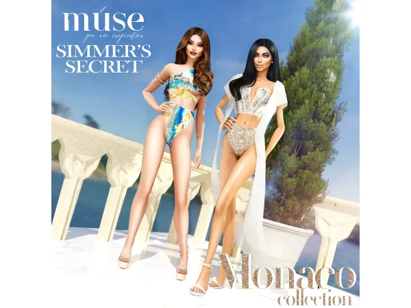 Alpha The Monaco collection (MúseSimmers secret) by Muse Corsets - The Sims 4 Custom Content