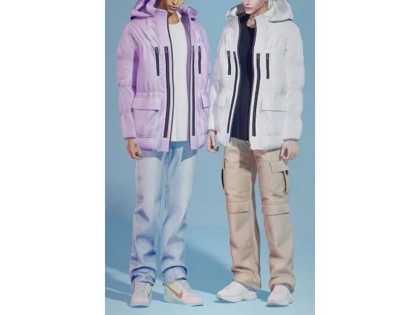 Alpha KK Down jacket by KK's creation - The Sims 4 Custom Content