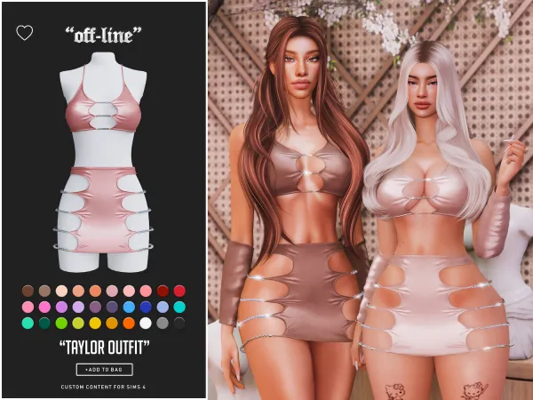 Alpha Off Line Taylor Outfit - The Sims 4 Custom Content