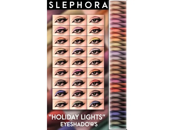 Alpha HOLIDAY LIGHTS EYESHADOWS by SLEPHORA - The Sims 4 Custom Content