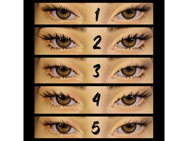 Alpha 3D Eyelash Pack 1 - The Sims 4 Custom Content