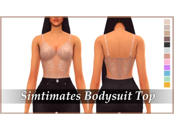 Maxis Match Bodysuit Top - The Sims 4 Custom Content