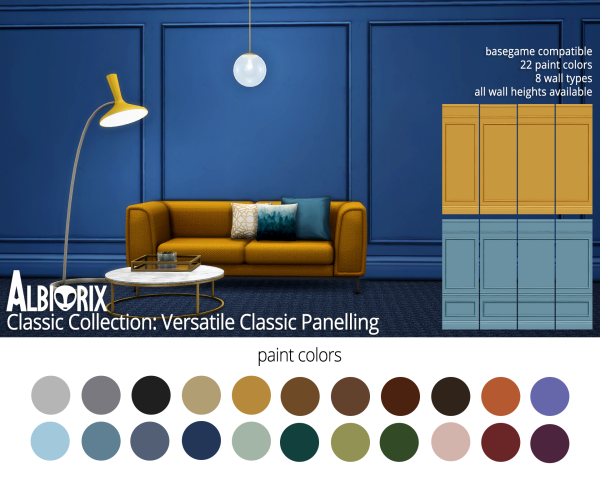 Mix Classic Collection Versatile Classic Panelling by simsfinds - The Sims 4 Custom Content