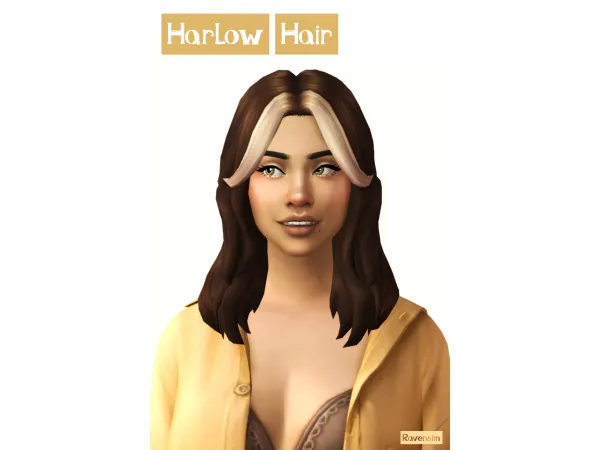 Maxis Match Harlow Hair by RavenSim - The Sims 4 Custom Content