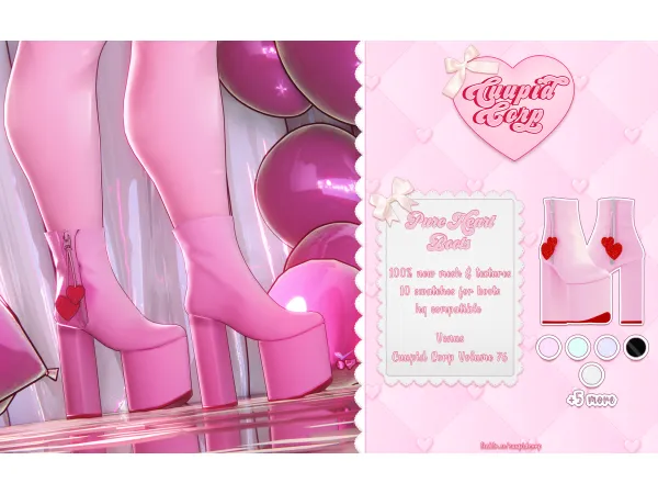 Alpha cuupid corp pure heart boots - The Sims 4 Custom Content