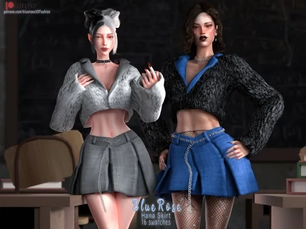 Alpha Hana Skirt BRsims - The Sims 4 Custom Content