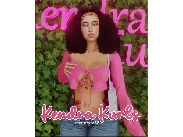 Alpha Kendra Kurls by Frxsk0 - The Sims 4 Custom Content