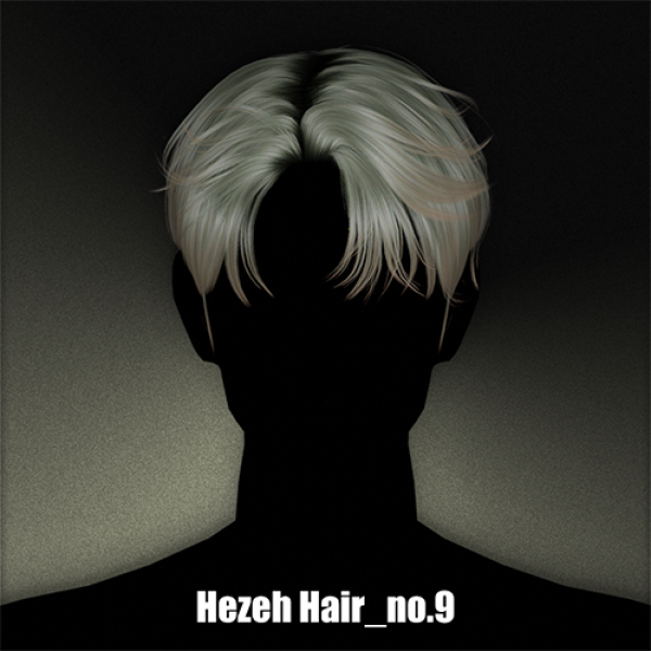 Alpha [Hezeh] Hair_No9 by hezeh - The Sims 4 Custom Content