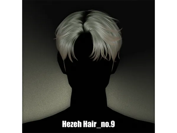 Alpha [Hezeh] Hair_No9 - The Sims 4 Custom Content