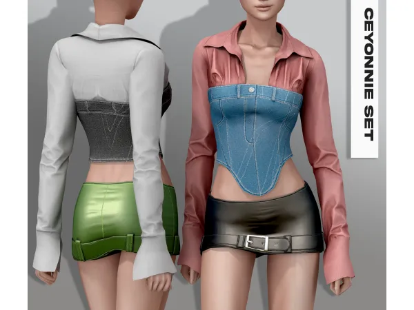Alpha CEYONNIE SET by Belaloallure - The Sims 4 Custom Content