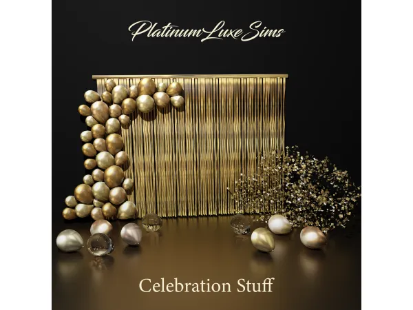 Alpha Celebration Stuff by PlatinumLuxeSims - The Sims 4 Custom Content