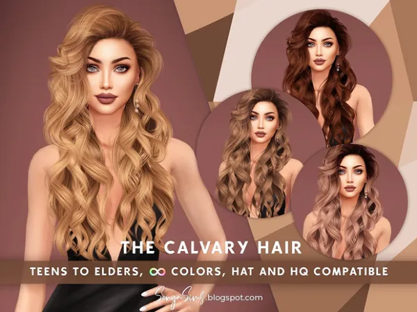 Alpha The Calvary Hair by SonyaSims - The Sims 4 Custom Content