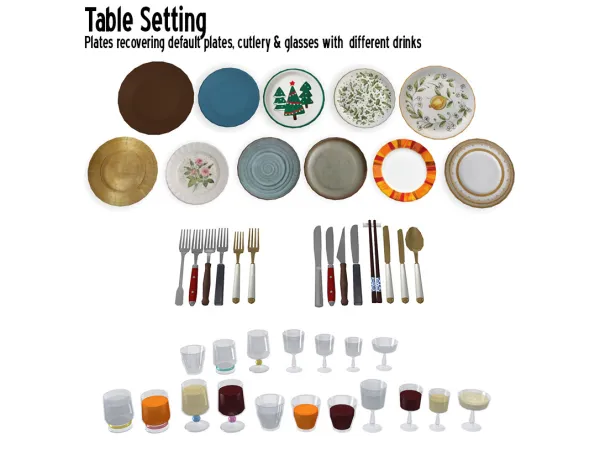 Maxis Match Around Table settings - The Sims 4 Custom Content