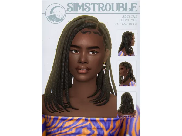 Maxis Match Adeline Braids by simstrouble by simstrouble - The Sims 4 Custom Content