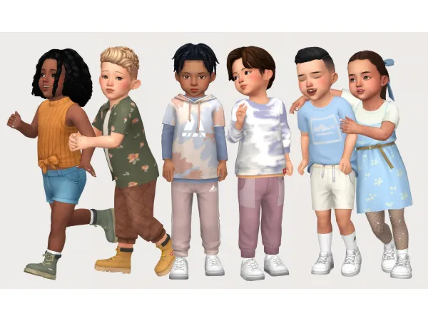 Maxis Match first fits kit converted by casteru - The Sims 4 Custom Content