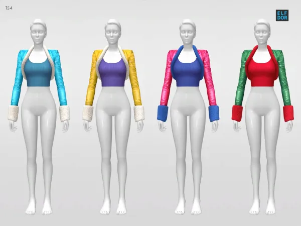 Alpha Belaloallure Maisa Fur Top RC - The Sims 4 Custom Content