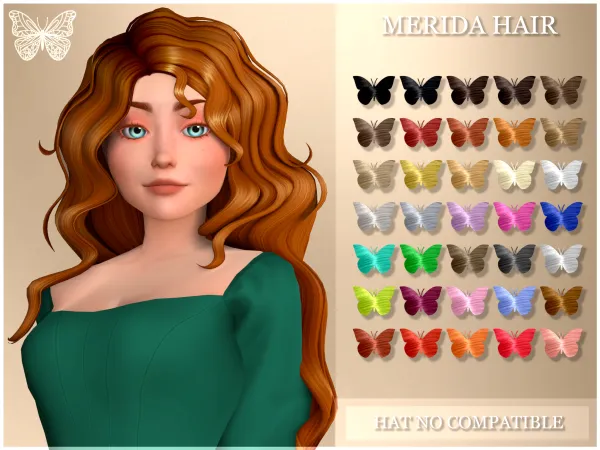 Alpha Merida Brave Hair - The Sims 4 Custom Content