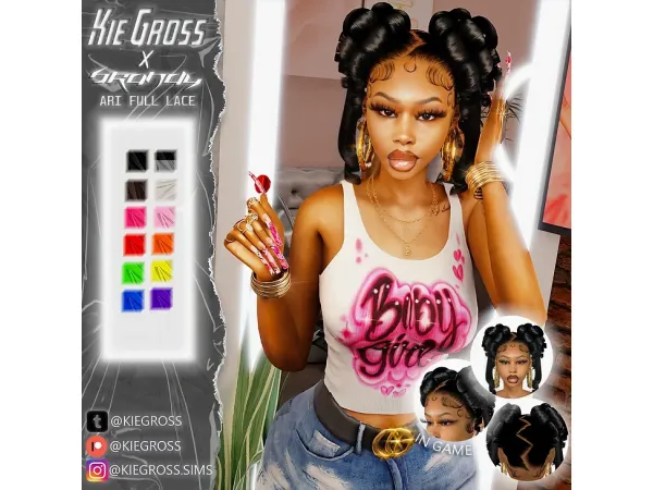 Alpha Kiegross X Branndysims 90's collab pt2 - The Sims 4 Custom Content