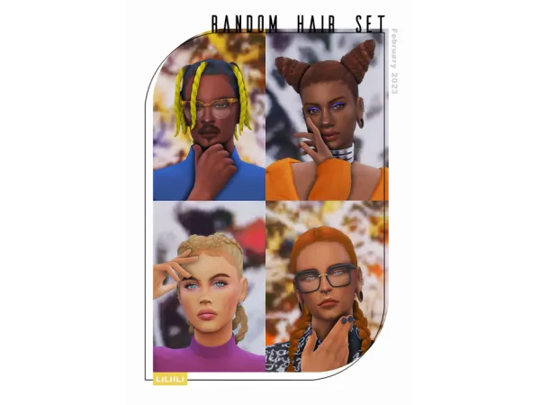 Maxis Match Random Hair Set - The Sims 4 Custom Content