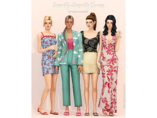 Maxis Match twenty twenty three (6 items) by HuiEn - The Sims 4 Custom Content