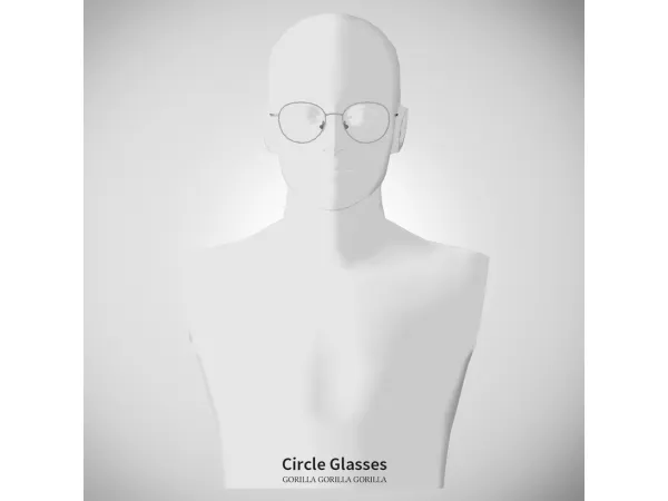 Alpha Circle Glasses by Gorilla Gorilla Gorilla - The Sims 4 Custom Content