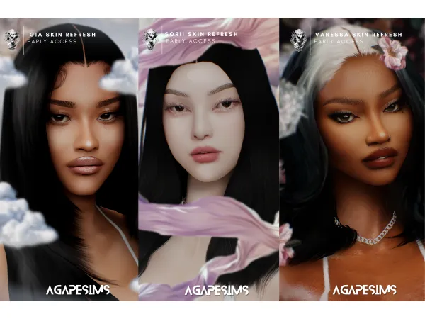 Alpha Skin refreshes P1 by Agape Sim - The Sims 4 Custom Content