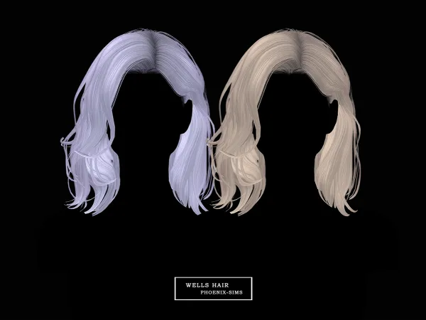 Alpha Wells Hair - The Sims 4 Custom Content