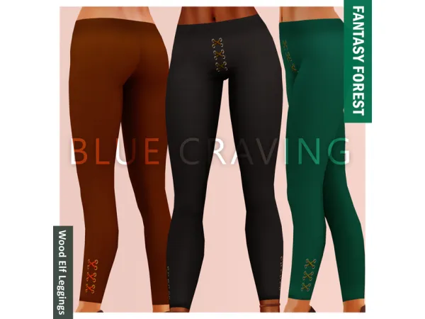 Alpha Blue Craving Wood Elf Leggings - The Sims 4 Custom Content