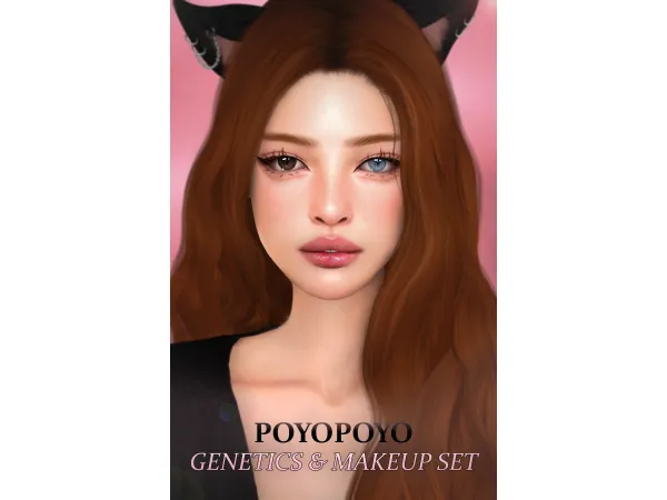 Alpha [poyopoyo] GENETICS MAKEUP SET - The Sims 4 Custom Content