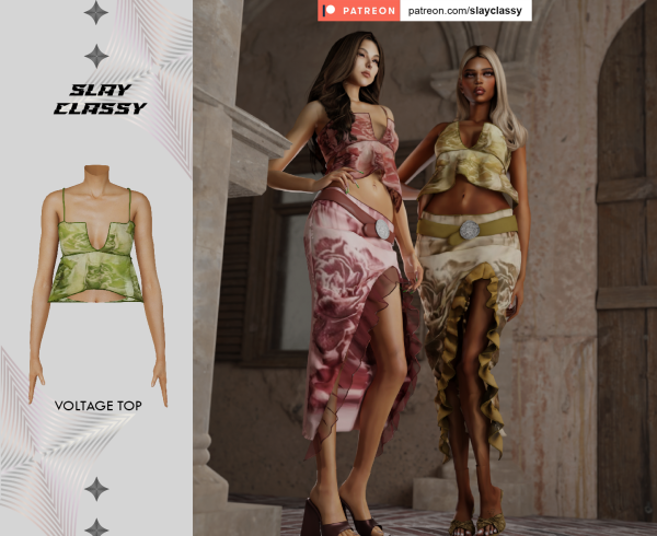 Alpha SC148 Voltage top by slayclassy - The Sims 4 Custom Content