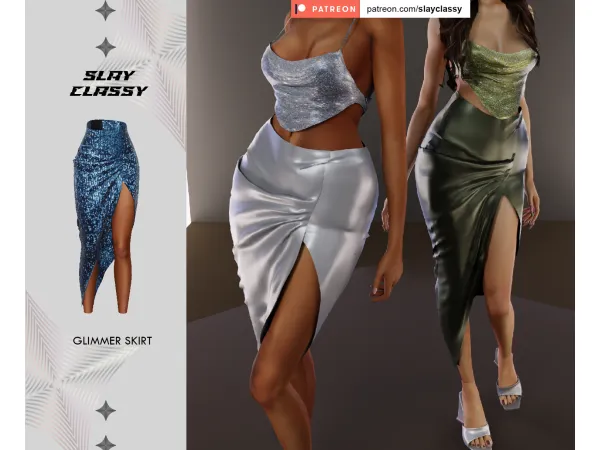 Alpha SC148 Glimmer Skirt - The Sims 4 Custom Content