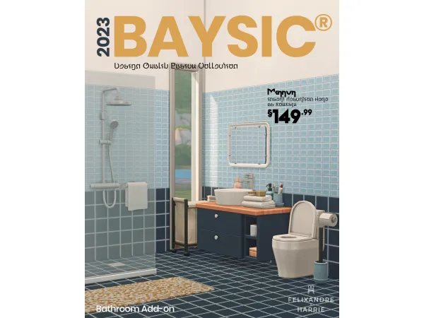 Maxis Match Baysic Bathroom by Harrie - The Sims 4 Custom Content