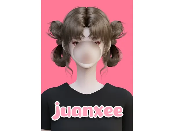 Alpha SYJ Hair by Juanxee - The Sims 4 Custom Content