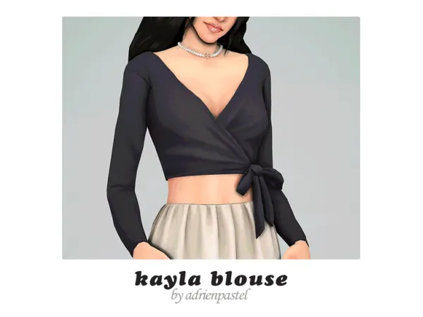 Maxis Match Kayla Blouse by AdrienPastel - The Sims 4 Custom Content