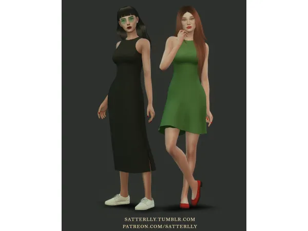 Maxis Match Basic dress set 3 by satterlly - The Sims 4 Custom Content