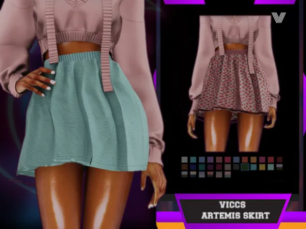 Alpha VICCS_ARTEMIS SKIRT (VERSION 2) - The Sims 4 Custom Content
