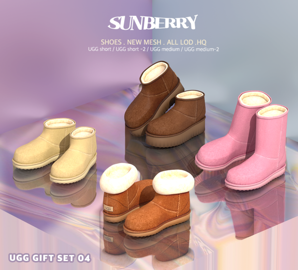 Alpha [SUNBERRY] GIFT UG 4SET by simsfinds - The Sims 4 Custom Content