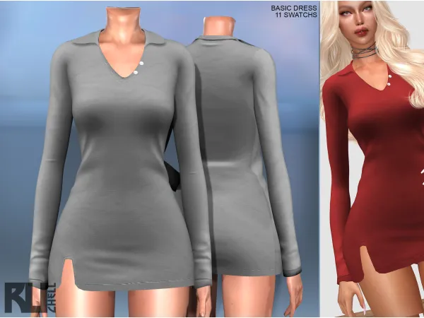 Alpha BASIC DRESS - The Sims 4 Custom Content