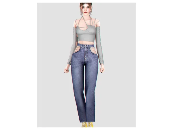 Alpha Cosmic Girl Set by BackTrack - The Sims 4 Custom Content