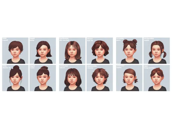 Maxis Match kids hair conversion dump 4 by Maytaiii - The Sims 4 Custom Content