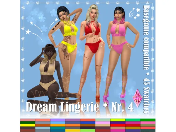 Maxis Match Dream Lingerie Nr 4 by Annett's Sims 4 Welt ASW - The Sims 4 Custom Content