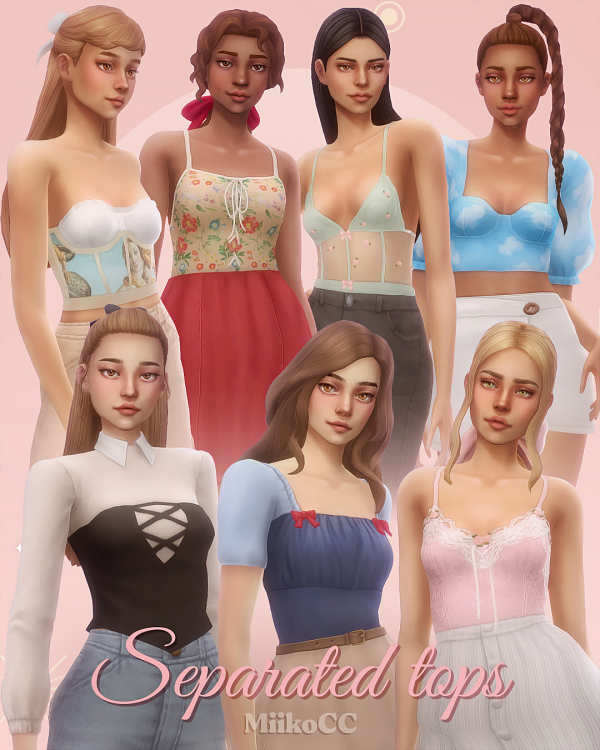 Maxis Match Separated tops by simsfinds - The Sims 4 Custom Content