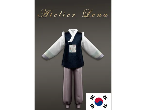 Alpha [Atelier Lena] Child Boy Hanbok Set by Atelier Lena - The Sims 4 Custom Content