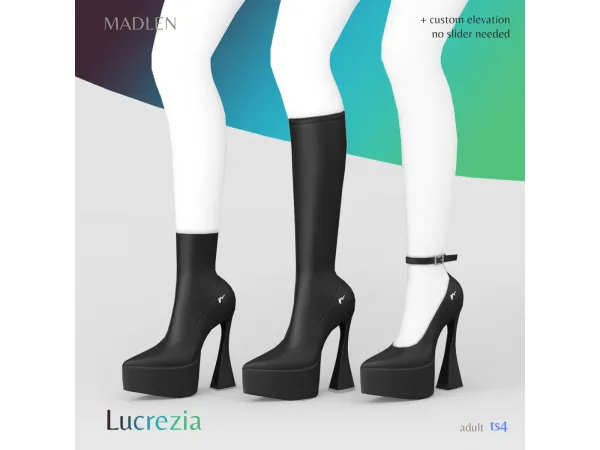 Maxis Match Lucrezia Collection (Elevating heels) by Madlen - The Sims 4 Custom Content