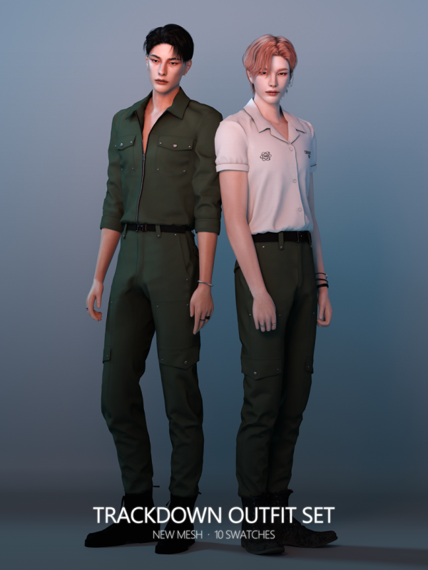 Alpha Trackdown Outfit Set by simsfinds - The Sims 4 Custom Content