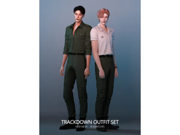 Alpha Trackdown Outfit Set by RONA_SIMS - The Sims 4 Custom Content