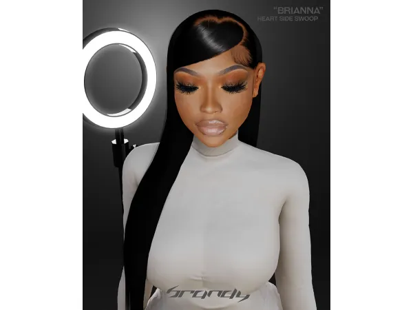 Alpha BRIANNA heart side swoop by brandysimswebsite - The Sims 4 Custom Content