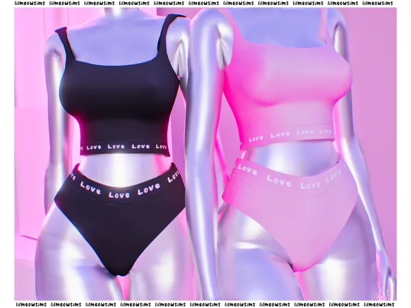 Alpha Love Underwear by lilmeowsims - The Sims 4 Custom Content