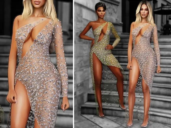 Alpha AmfAR Venice Gala Gown cool_content_star - The Sims 4 Custom Content