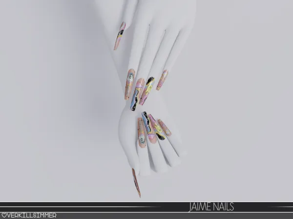 Alpha Jaime nails - The Sims 4 Custom Content